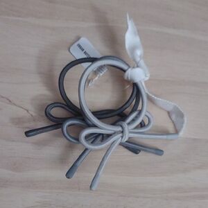Urban Outfitters Ribbon Bow Gray Scale Hair Ties Set 3pcs